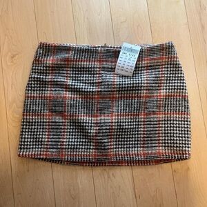 Brandy Melville Plaid Mini Skirt - Black, White, Red